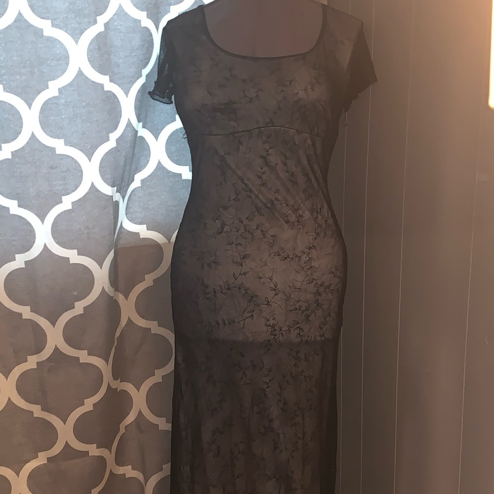 Black see through dress